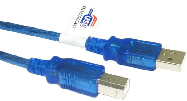 BEST 2m USB 2.0 A Male - B Male - Blue (USB2-102B) Image 1