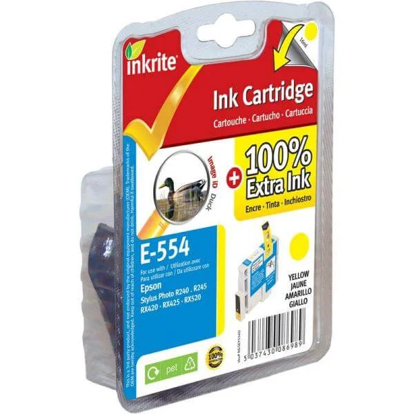 Epson Compatible T0554 Yellow Ink Cartridge Image 1