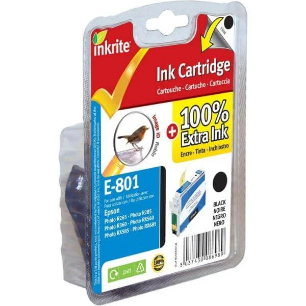 Epson Compatible T0801 Black Ink Cartridge Image 1