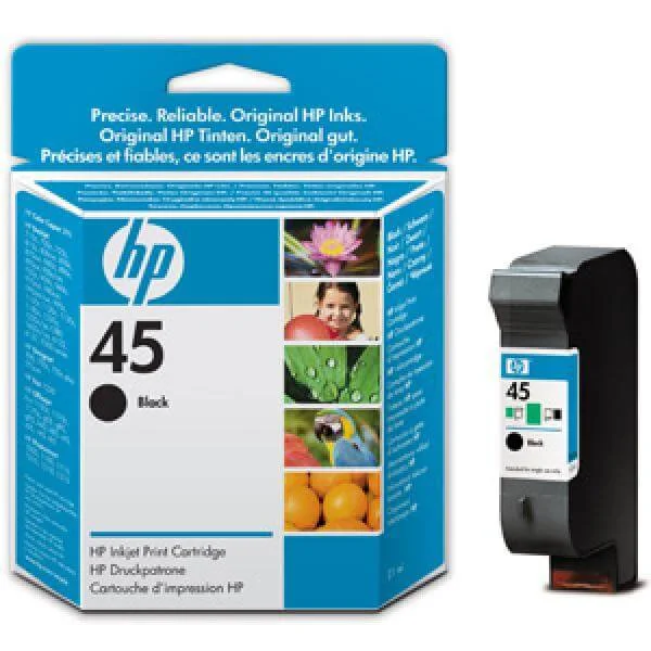 HP 45 Black Ink Cartridge Image 1