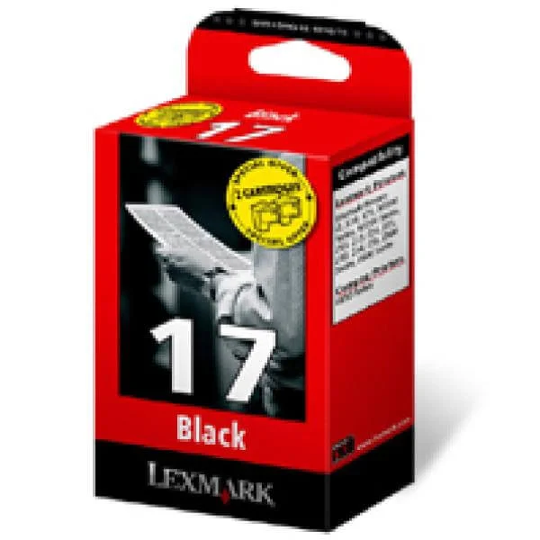 Lexmark 17 + 17 Black Ink Cartridge Twinpack Image 1
