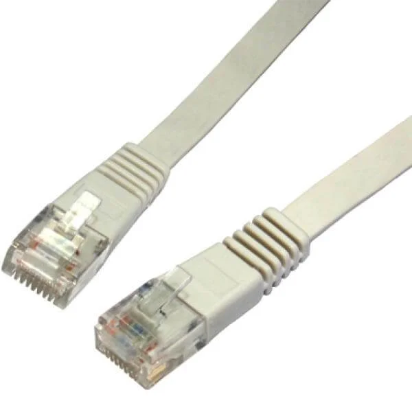 Best Value 1m Cat5e UTP LSOH Flat Network Cable - Grey Image 1