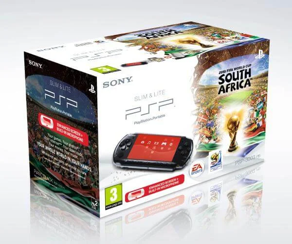 PlayStation Portable 3000 Black with Fifa World Cup South Africa 2010 Image 1