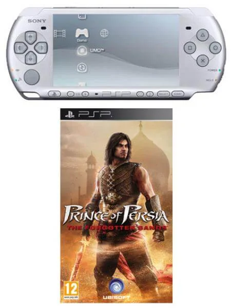 PSP 3000 Silver: Bundle (includingPrince of Persia: The Forgotten Sands) Image 1
