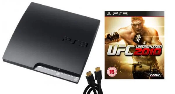 Playstation 3 PS3 Slim 120GB Console: Bundle (including UFC 2010: Undisputed & 2M HDMI Cable) Image 1