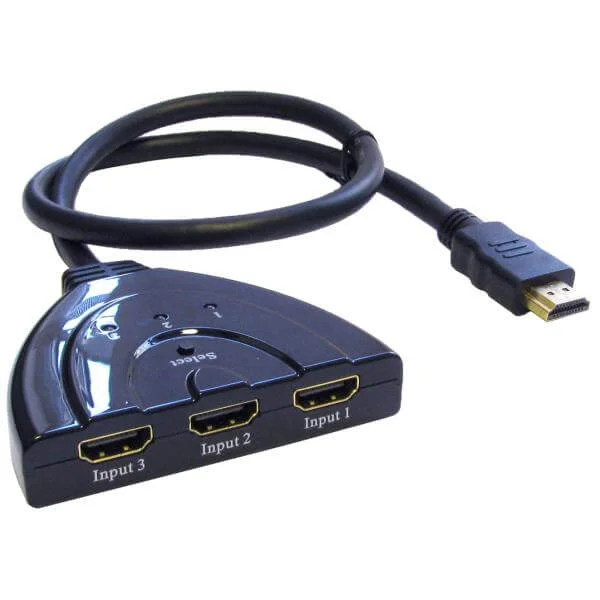 Best Gold HDMI 3 Port Manual Adaptor (HD-SWCAB3) Image 1