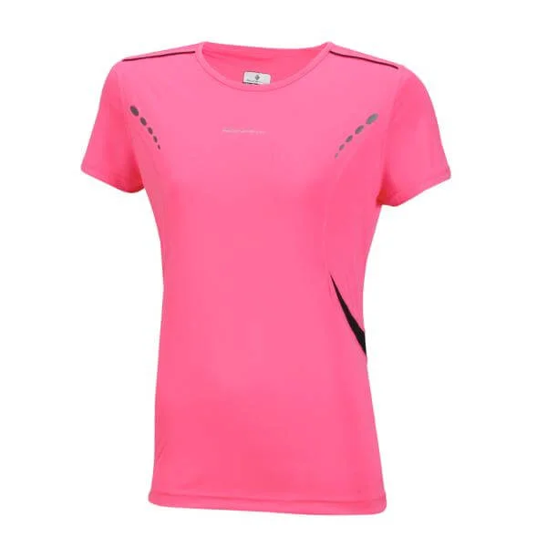RonHill Women's Vizion S/S T-Shirt - Pink/Black - XS - Rose Image 1