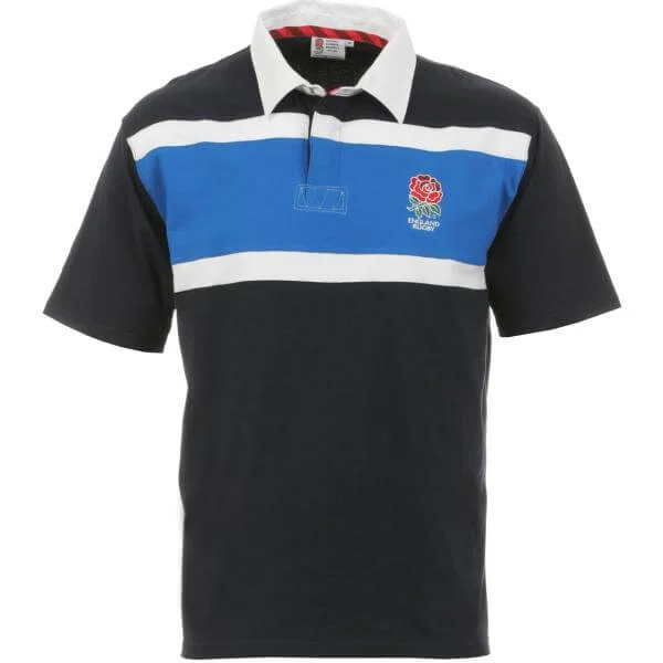 England Rugby LS Striped Rugby Shirt - S - Navy Image 1
