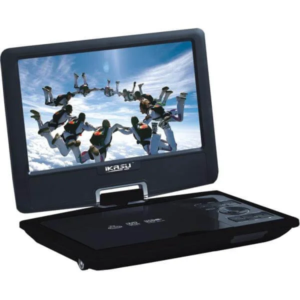 iKasu 9 Inch Portable DVD Player with Freeview and Rotating Screen Image 1