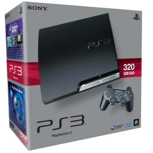 PS3: Sony Playstation 3 Slim Console (320 GB) Image 1