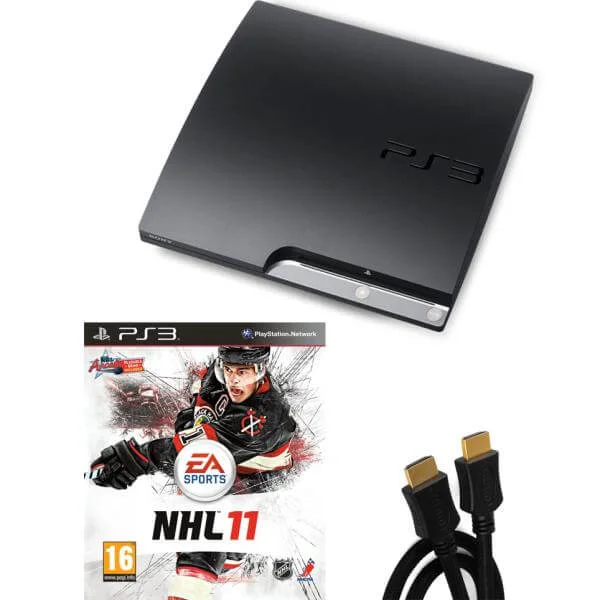Playstation 3 PS3 Slim 120GB Console: Bundle (Includes NHL 11 & 2M HDMI Cable) Image 1