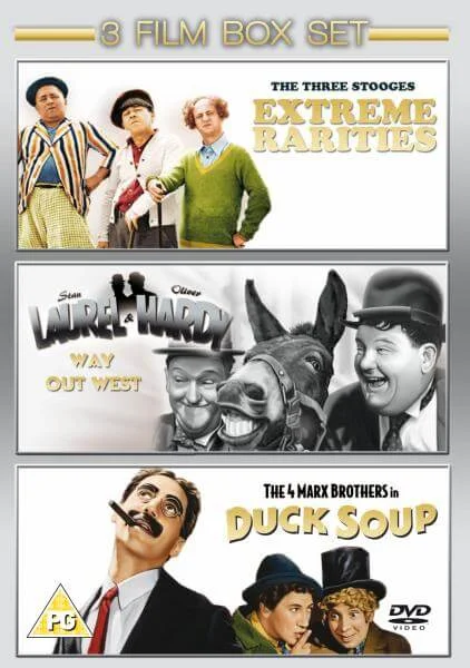 Three Stooges In Colour / Laurel and Hardy - Way Out West / Marx Bros - Duck Soup Image 1