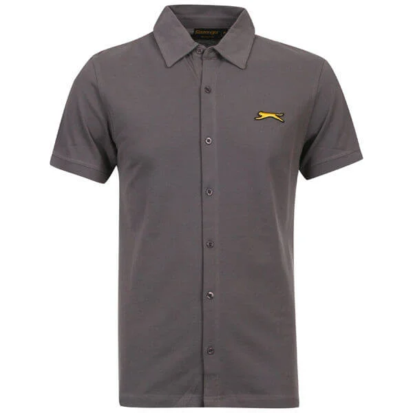 Slazenger Men's Flight S/S Shirt - S - Noir Image 1