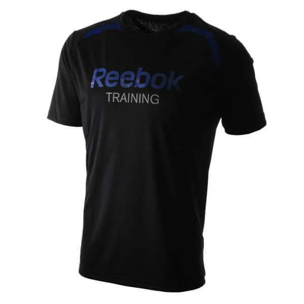 Reebok Men's High Vis SS T- Shirt - Black - S - Noir Image 1