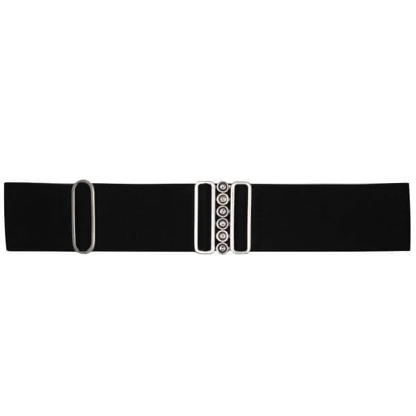 DIESEL WMZ ELASTICATED WAISTED LOGO BUCKLE BELT - size 80 - One Size - Noir Image 1