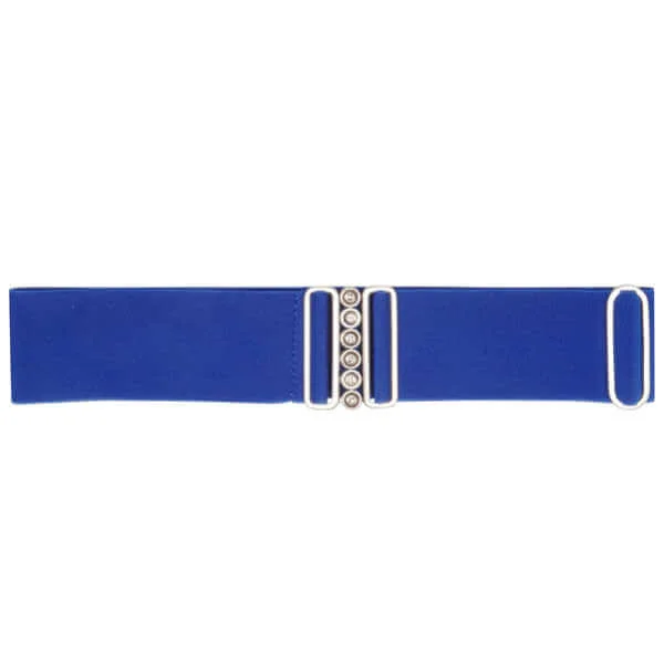 DIESEL WMZ ELASTICATED WAISTED LOGO BUCKLE BELT - size 80 - One Size - Bleu Image 1