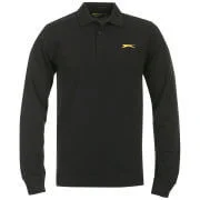 Slazenger Men's Equipe L/S Polo Shirt - Black - S - Noir Image 1