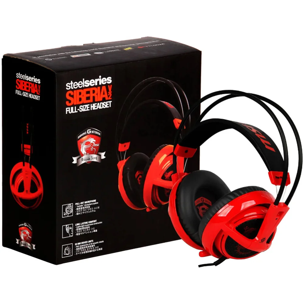 Micro-Casque Siberia V2 SteelSeries -Rouge Image 1