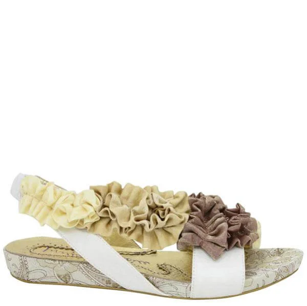 Irregular Choice Women's Bingo Best Sandals - White/Gold - 4 - Blanc Image 1