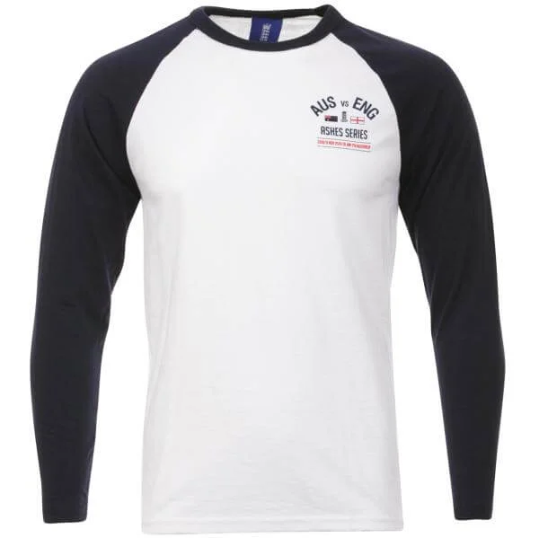 Ashes Series Long Sleeve Raglan Tee - White/Navy - S - Blanc Image 1