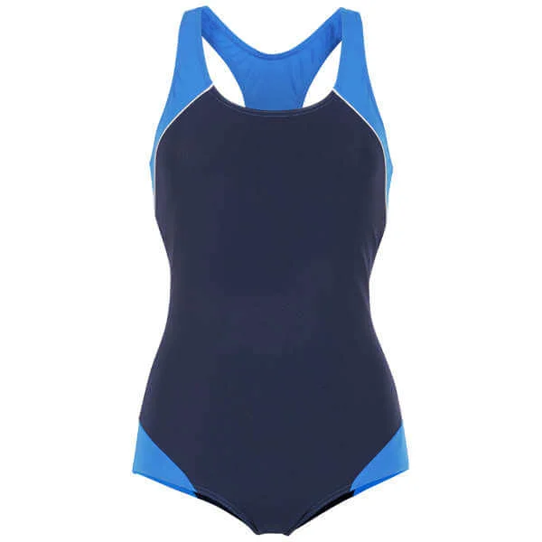 Zoggs Women's CR25 Torquay Sports Booty Suit - Blue - 10 - Bleu Image 1