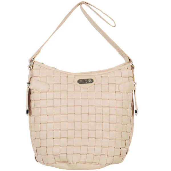 Mischa Barton Winnie Woven Shoulder Bag - Blush Image 1