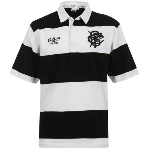 Cotton Traders Men's Barbarians Shirt SS - Black - YTH - Noir Image 1