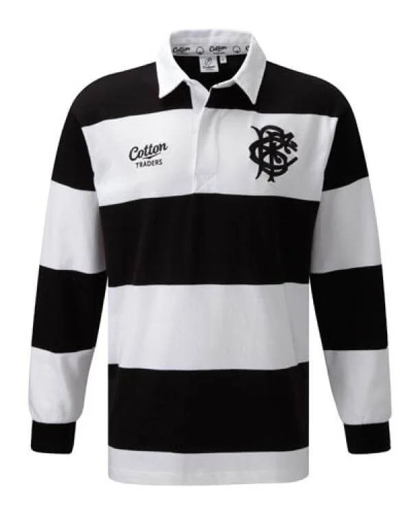 Cotton Traders Men's Barbarians Shirt LS - Black - YTH - Noir Image 1