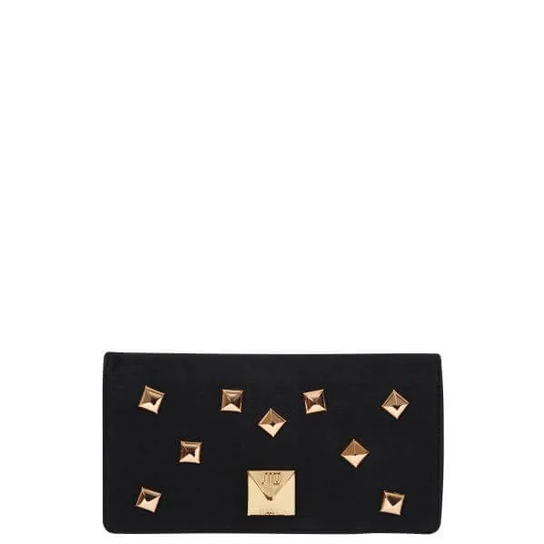 J Lo Downtown Pyramid Stud Clutch - Black Image 1