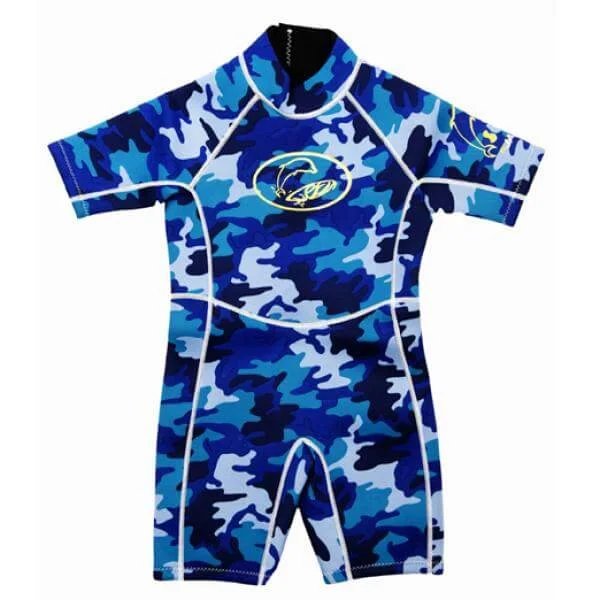 Jakabel Surfit Shorty Wetsuit - Blue Camou - XS (12-24 Months) - Bleu Image 1