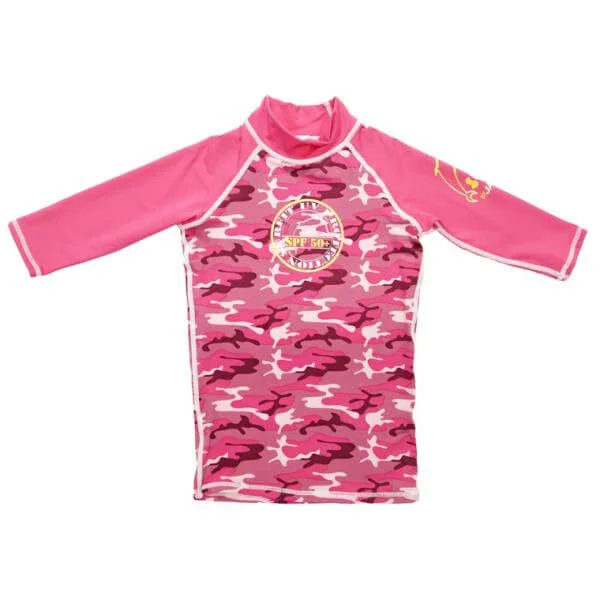 Jakabel Surfit UVP 3/4 Sleeve Top - Pink Camou - S (2-3 yrs) - Rose Image 1