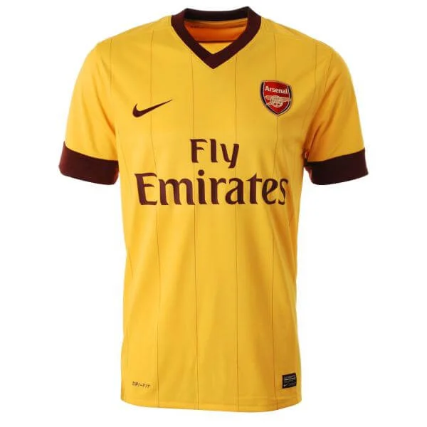 Arsenal Away Shirt 2010/11 Short Sleeve - Youths - XS - Citron Image 1