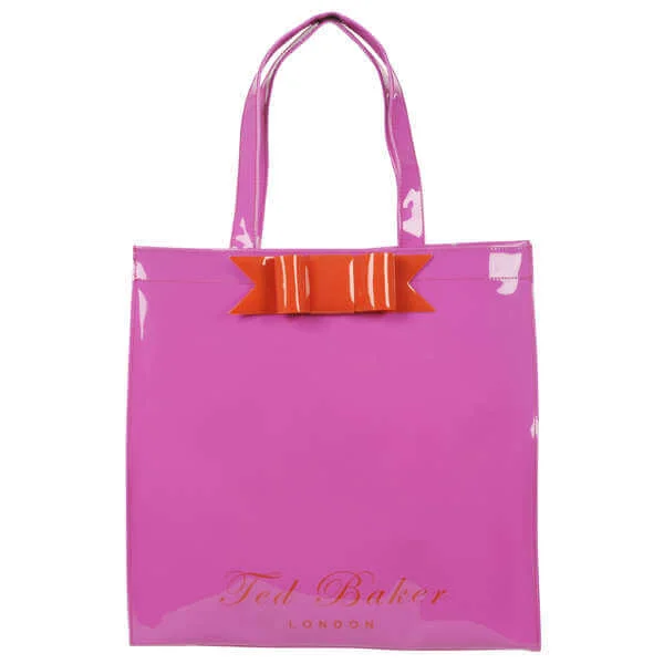 Ted Baker Ikon Bow Tote Bag - Bright Pink Image 1