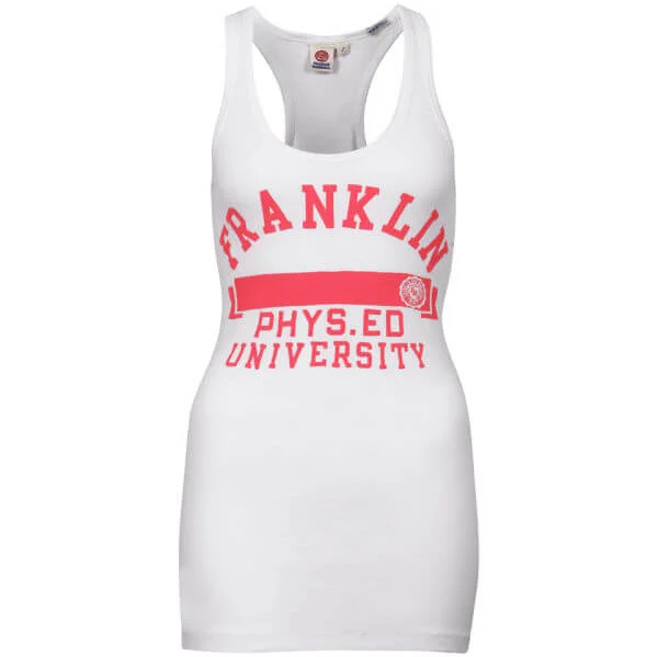 Franklin Marshall Women's University Ribbed Vest Top - White - M - Blanc Image 1