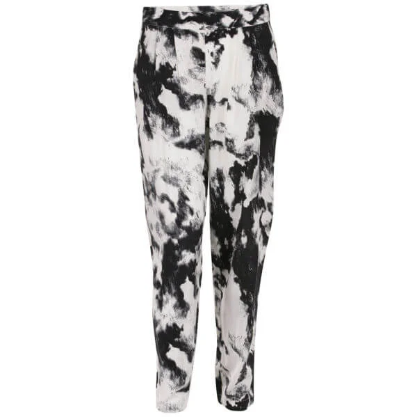 Firetrap Women's Hammer Print Trouser - Coal - 30R - White Multi Image 1