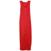 Full Circle Women's Dani Soft Touch Zip Maxi Dress - Solar Red - M - Rouge Image 1