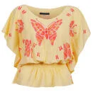 Sugarhill Boutique Women's Flutterby Top - Cream - L - Crème Image 1
