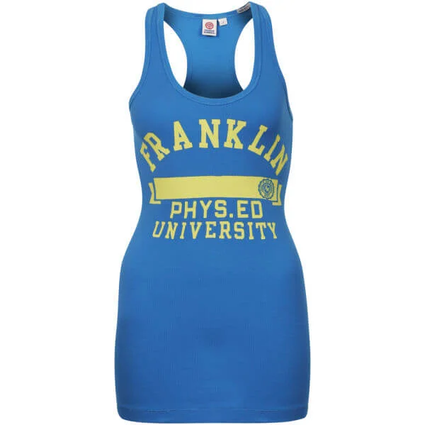 Franklin Marshall Women's University Ribbed Vest Top - Malibu Blue - XS - Bleu Image 1