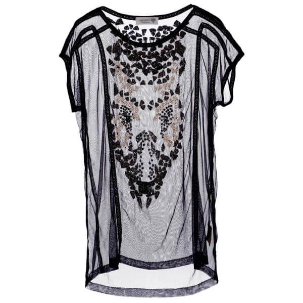 nümph Womens Child Sheer Top - Black - S - Noir Image 1