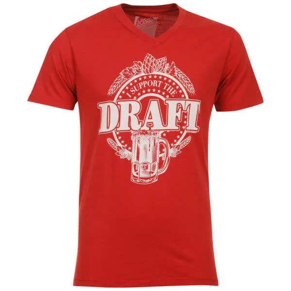 Local Celebrity Men's Support The Draft T-Shirt - Red - M - Rouge Image 1