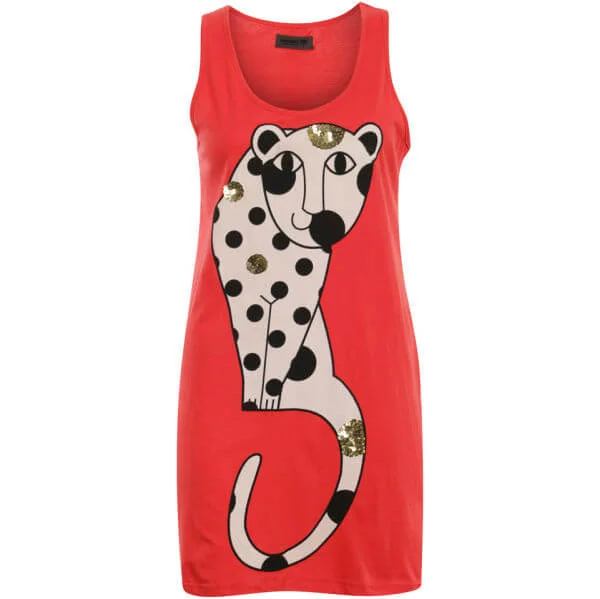 nümph Womens Amore Cheater T - Shirt - Vision Red - L - Rouge Image 1
