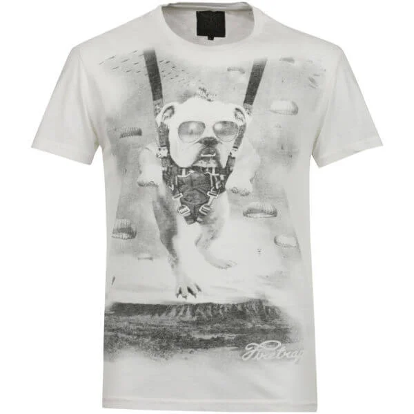 Firetrap Men's Drop Zone Dog T - Shirt - Bone White - XL - Blanc Image 1