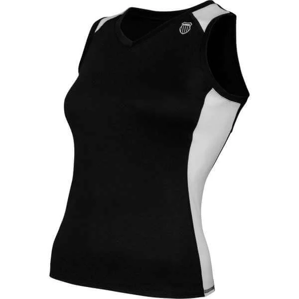 K-Swiss Women's Accomplish V Tank - Black/White - S - Black/White Image 1