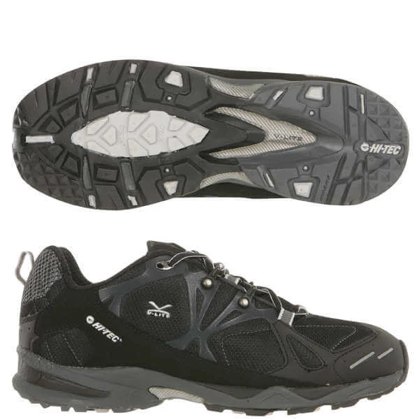 Hi-Tec V-Lite Blackhawk Men's Trail Running Shoe - Black/Grey/Silver - 7 - Noir/Gris Image 1