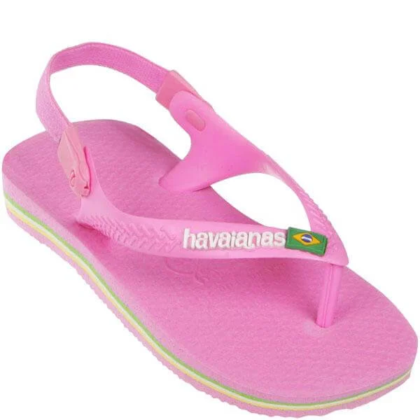 Havaianas Kids' Brasil Flip Flops - Rosa - 1/2 - Rose Image 1