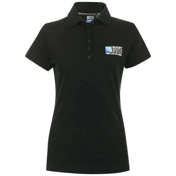 Rugby World Cup Runaway Try Polo Women's - Black - 8 - Noir Image 1