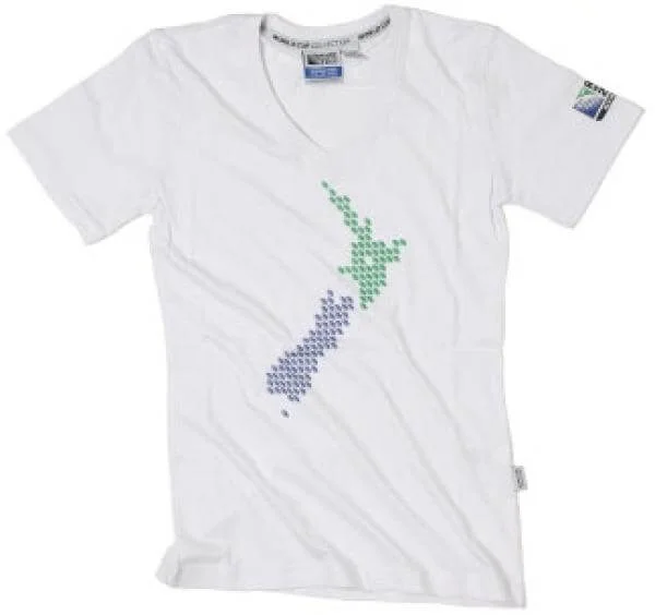 RWC 2011 Women's New Zealand Ball T-Shirt - White - 8 - Blanc Image 1