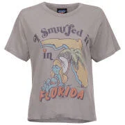 Junk Food Women's I Smurfed It In Florida Crop T-Shirt - Fog - S - Gris Image 1