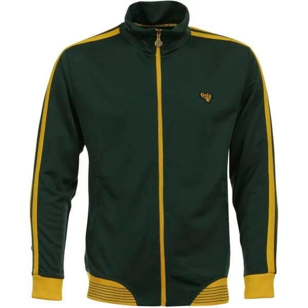 Men's Gola Cohen Track Jacket - Deep Green - S - Vert Citron Image 1