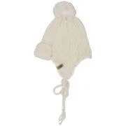 Diesel Bobble Knit Trapper Hat - One Size - Crème Image 1